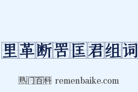 里革断罟匡君组词是什么意思的图片